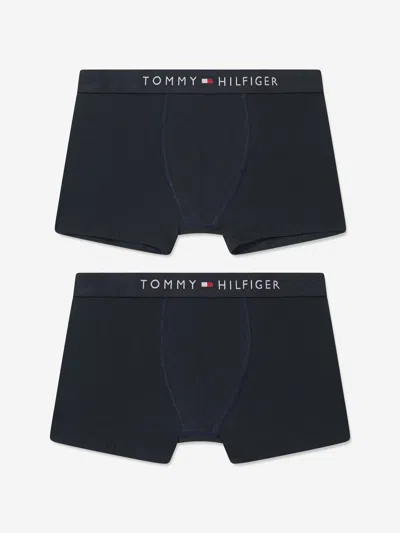 Tommy Hilfiger Kids' Boys Navy Blue Cotton Boxer Shorts (2 Pack)