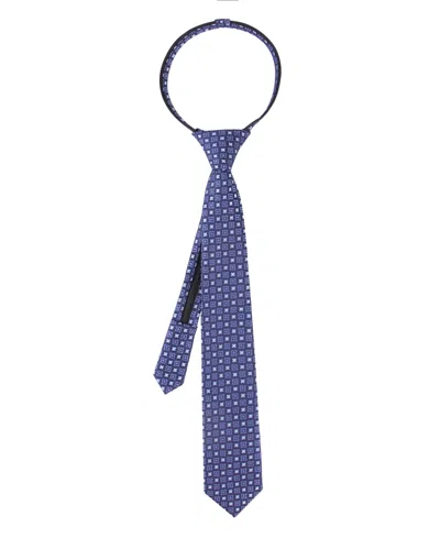 Tommy Hilfiger Kids' Boys Classic Pattern Zipper Tie In Blue