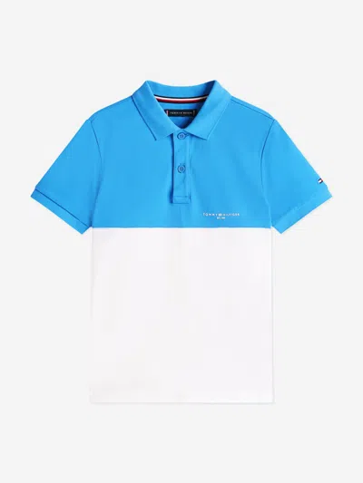 Tommy Hilfiger Kids'  Boys Colourblock Polo Shirt In Blue
