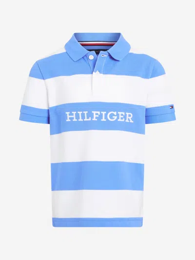 Tommy Hilfiger Kids' Boys Colourblock Polo Shirt In Blue