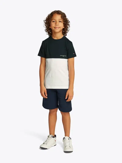 Tommy Hilfiger Kids'  Boys Colourblock Short Set In Blue