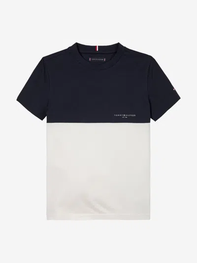 Tommy Hilfiger Kids'  Boys Colourblock T-shirt In Blue