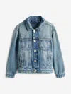 Tommy Hilfiger Boys Denim Flag Trucker Jacket In Blue