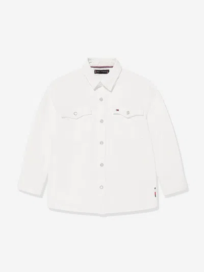 Tommy Hilfiger Boys Denim Shirt In White