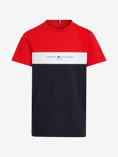 Tommy Hilfiger Kids' Boys Essential Colourblock T-shirt In Multicoloured