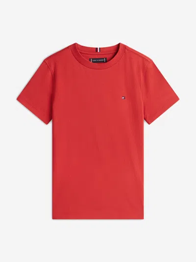 Tommy Hilfiger Babies'  Boys Essential Cotton Regular Fit T-shirt In Red