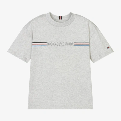 Tommy Hilfiger Kids' Boys Grey Cotton T-shirt