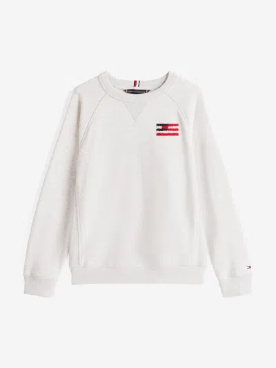 Tommy Hilfiger Kids'  Boys Hilfiger Flag Relaxed Sweatshirt In Gray