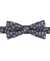 Tommy Hilfiger Boys Holiday Gingerbread Pre-tied Bow Tie In Navy,taupe