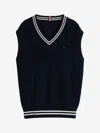 Tommy Hilfiger Boys Knitted Sweater Vest In Multi