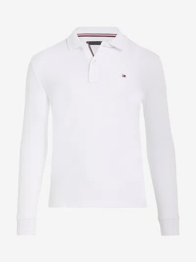 Tommy Hilfiger Kids'  Boys Long Sleeve Polo Shirt In White