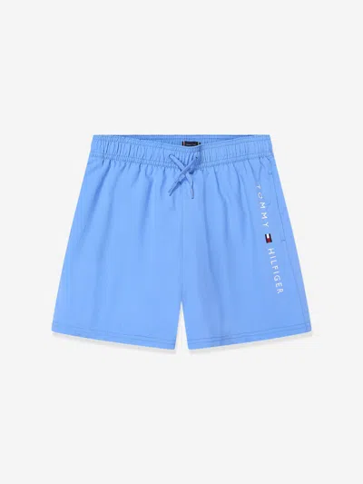 Tommy Hilfiger Kids'  Boys Medium Drawstring Swim Shorts In Blue