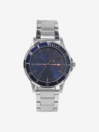Tommy Hilfiger Kids'  Boys Metal Strap Watch In Silver