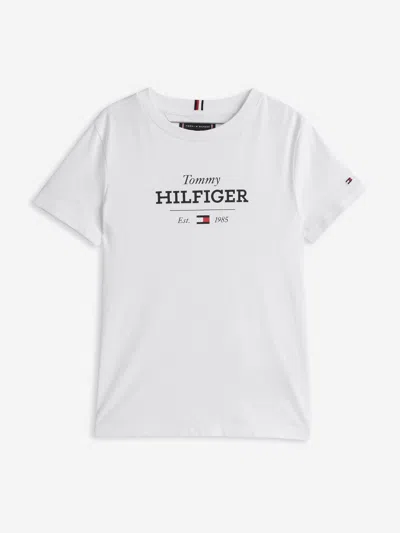 Tommy Hilfiger Kids'  Boys Monotype 1985 Regular T-shirt In White