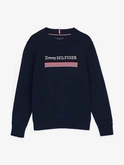 Tommy Hilfiger Boys Monotype 1985 Sweatshirt In Blue