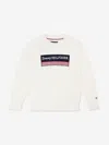 Tommy Hilfiger Boys Monotype 1985 Sweatshirt In White