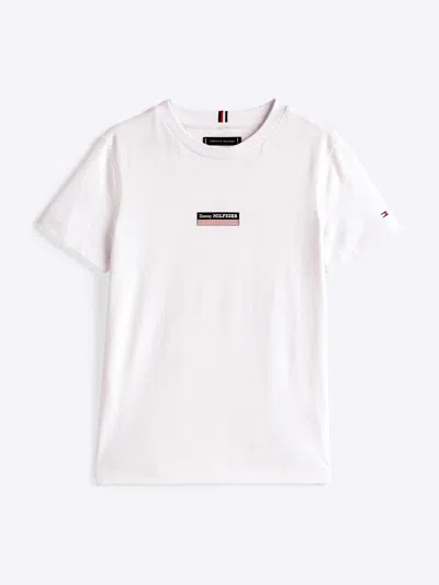 Tommy Hilfiger Kids'  Boys Monotype Striped T-shirt In White