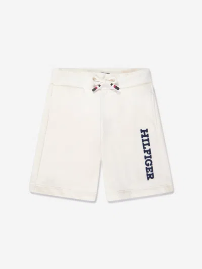 Tommy Hilfiger Kids' Boys Monotype Sweat Shorts In White