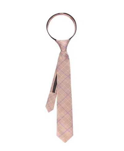 Tommy Hilfiger Kids' Boys Plaid Pattern Tie In Brown