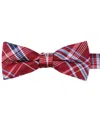 Tommy Hilfiger Boys Pre-tied Plaid Design Tie In Red