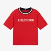 TOMMY HILFIGER BOYS RED COTTON T-SHIRT