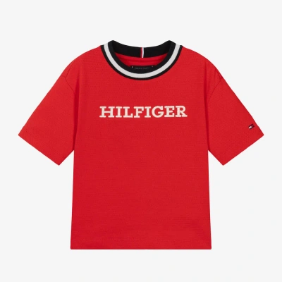Tommy Hilfiger Kids' Boys Red Cotton T-shirt