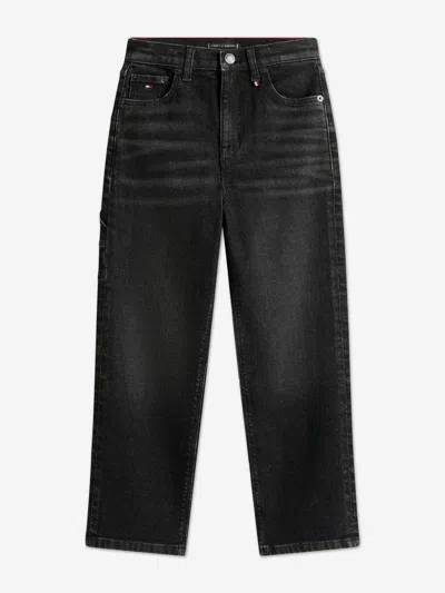 Tommy Hilfiger Kids'  Boys Relaxed Worker Jeans In Black