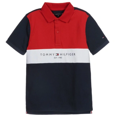Tommy Hilfiger Boys Teen Blue Logo Polo Shirt
