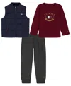 Tommy Hilfiger Boys Toddler 2t-4t 3-piece Crewneck T-shirt, Vest And Jogger Set In Multi