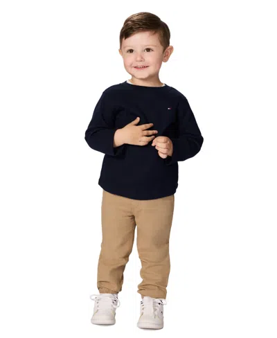 Tommy Hilfiger Babies' Boys Toddler 2t-4t 3-piece Thermal T-shirt, Jersey T-shirt And Jogger Set In Multi