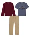 Tommy Hilfiger Boys Toddler 2t-4t 3-piece Thermal T-shirt, Jersey T-shirt And Jogger Set In Multi