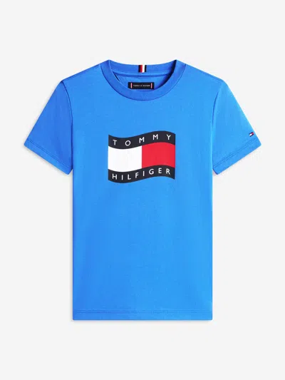 Tommy Hilfiger Babies'  Boys Wavy Flag T-shirt In Blue