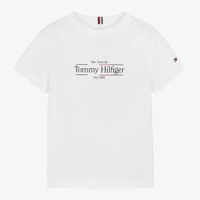 Tommy Hilfiger Kids' Boys White Cotton T-shirt