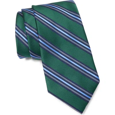 Tommy Hilfiger Brady Stripe Tie In Hunter Green