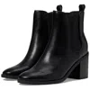 Tommy Hilfiger Brae Boots Women's Black Block Heel Chelsea Bootie Lion287 In Black