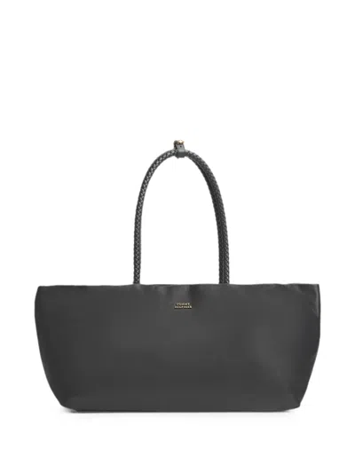 Tommy Hilfiger Braided-handle Shoulder Bag In Black