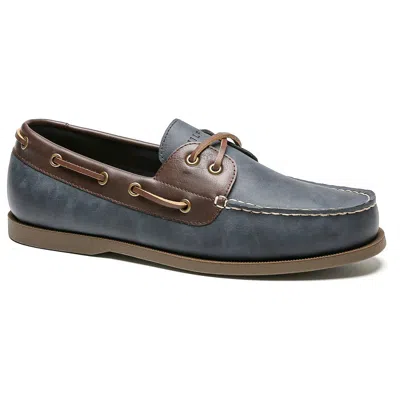 Tommy Hilfiger Brazen Boat Shoe In Navy/dark Brown