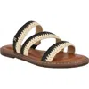 Tommy Hilfiger Brelyn Raffia Sandal In Black,white