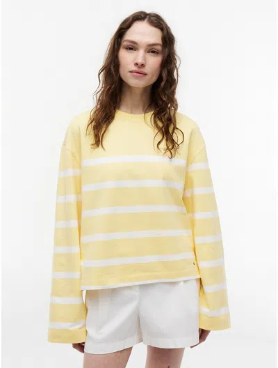 Tommy Hilfiger Breton Stripe Crewneck Sweatshirt In Multi