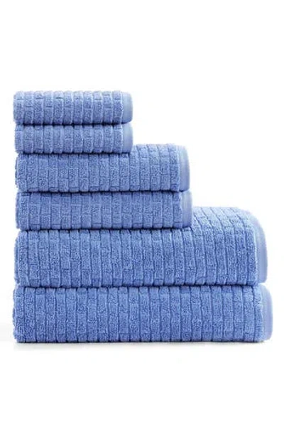 Tommy Hilfiger Brick Texture Terry 6-piece Towel Set In Blue