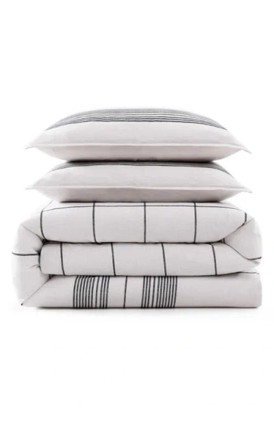 Tommy Hilfiger Brooklyn Heights Stripe Duvet Cover & Shams Set In Gray