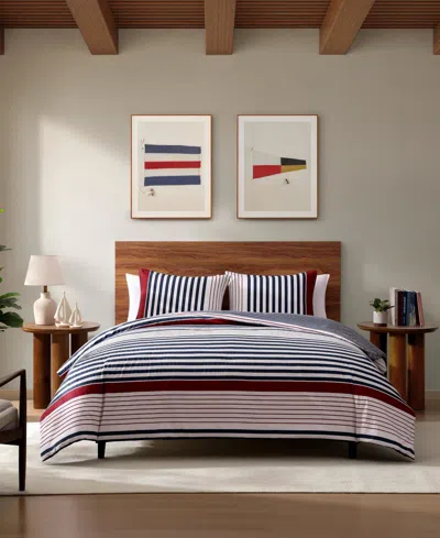 Tommy Hilfiger Brooklyn Stripe Cotton 3-pc. Duvet Cover Set, King In Multi