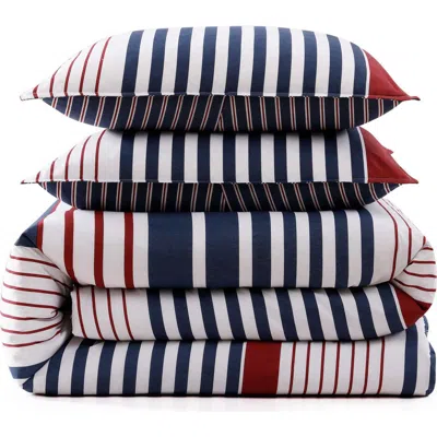 Tommy Hilfiger Brookyln Stripe Cotton Percale Comforter & Shams Set In Multi