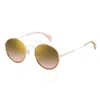 Tommy Hilfiger Brown Gradient Round Unisex Sunglasses Th 1455/s 0u1y/jm 53