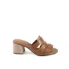 Tommy Hilfiger Brown Leather Platform Sandals In Brown