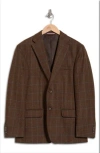 Tommy Hilfiger Brown Plaid Wool Sport Coat In Brown