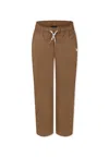 Tommy Hilfiger Brown Trousers For Boy With Flag In Brown