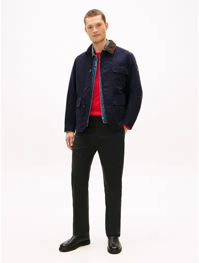 Tommy Hilfiger Brushed Houndstooth Slim Pant In Black