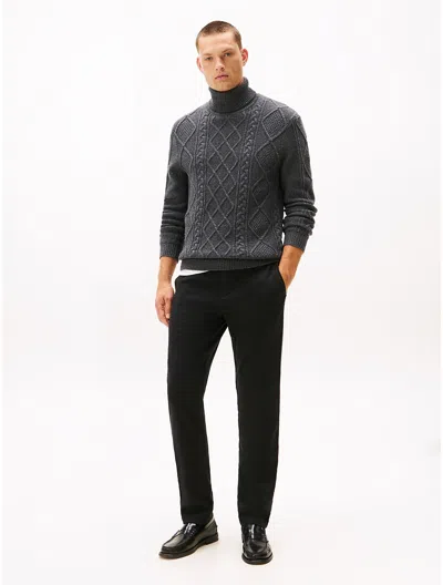 Tommy Hilfiger Brushed Knit Slim Trouser In Gray