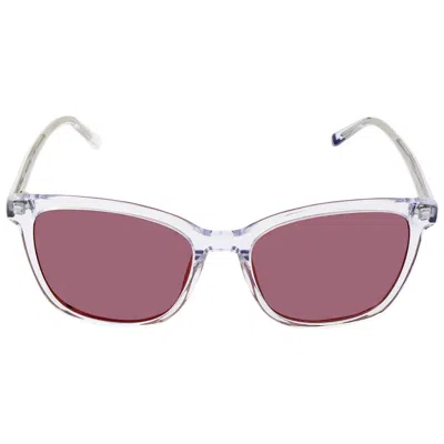 TOMMY HILFIGER BURGUNDY RECTANGULAR LADIES SUNGLASSES TH 1723/S 0900 54